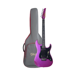 Guitarra Seizi Katana Venom Hh Purple Sparkle Strato Bag Destro