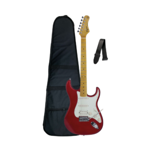 Kit Guitarra Tagima TG-540 Escala Clara Vermelho Destro Com Capa e Correia