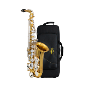 Saxofone Alto Tokai TSA-200GP Mib Dourado Chaves Prata