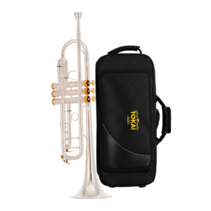 Trompete Tokai Tr-400pg Sib Prata Dourado Com Estojo
