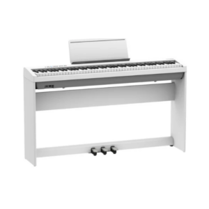 Piano Digital Roland FP-30X WH Kit Com Estante E Pedal Triplo