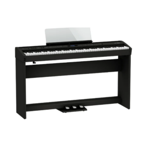 Piano Digital Roland FP-60X BK Kit Com Estante e Pedal